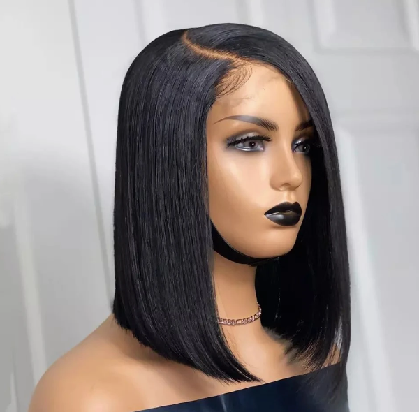 14 Inch Straight Bob Wig - Virgin Wig with Baby Hair