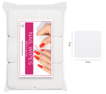 300 Pcs Lint-Free Nail Polish Remover Cleaning Pads - White