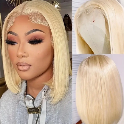 Short Bob Wig - Human Hair Lace Front Peruvian Raw Virgin Hair